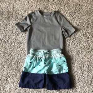 3T Swim Trunks and Rash Guard